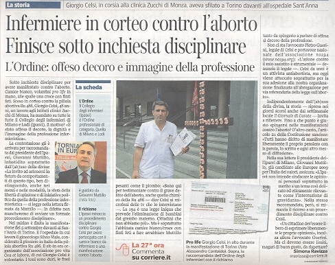 Articolo Corriere della Sera del 20 ottobre 2011